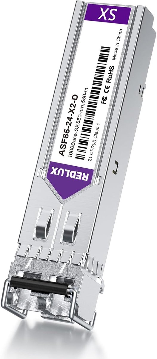 Netwerk Module - Glasvezel Transceiver - Netwerk Uitbreiding - Plug and Play - 550m Bereik - Zilver