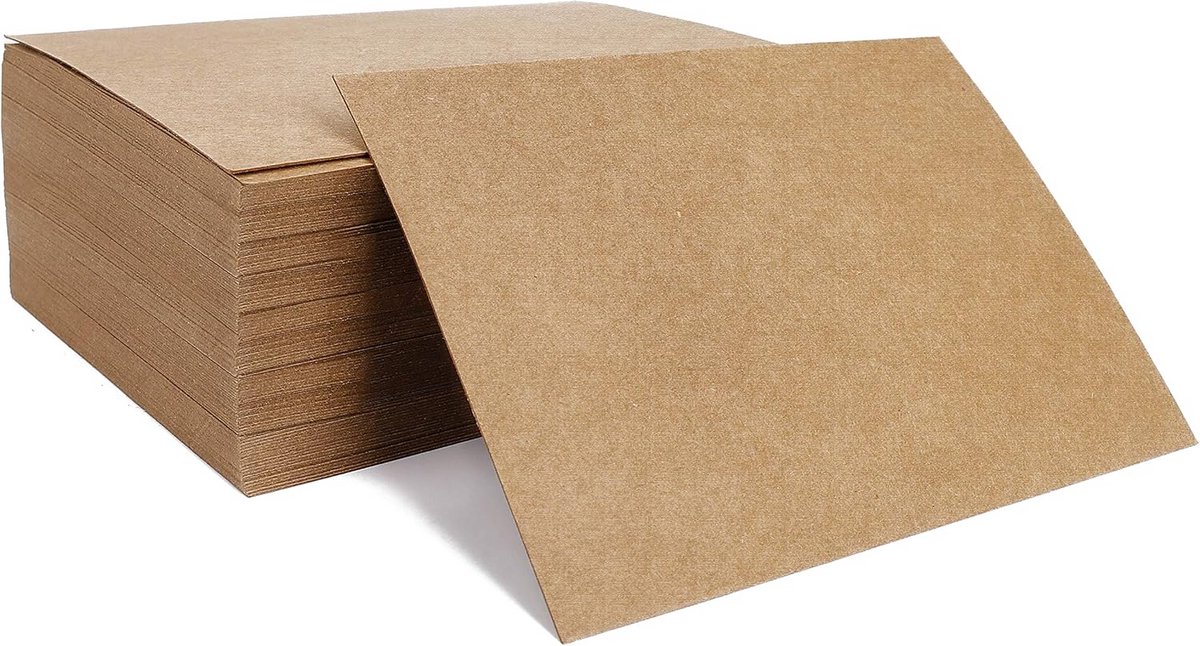 Lege kaarten - Wenskaart papier - Berichten schrijven - Dubbelzijdig beschrijfbaar - 100 stuks - Wit