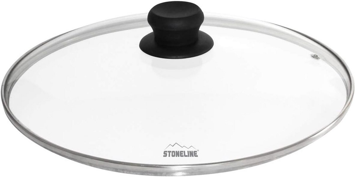 Glazen Deksel Pan Deksel Koken en Bakken Met Stoomventiel 32 cm Zilver