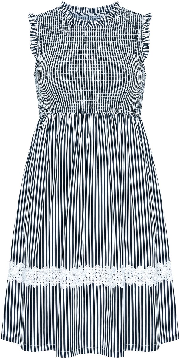 Angel of Style - Dames - Gesmokte jurk mouwloze A-lijn gesmokte top - Zwart - Maat 44