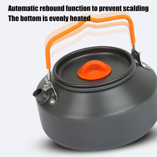 Kampeer kookset - Outdoor pot - Buiten koken - Hittebestendig ontwerp - Compact en draagbaar - Zwart — afbeelding 2