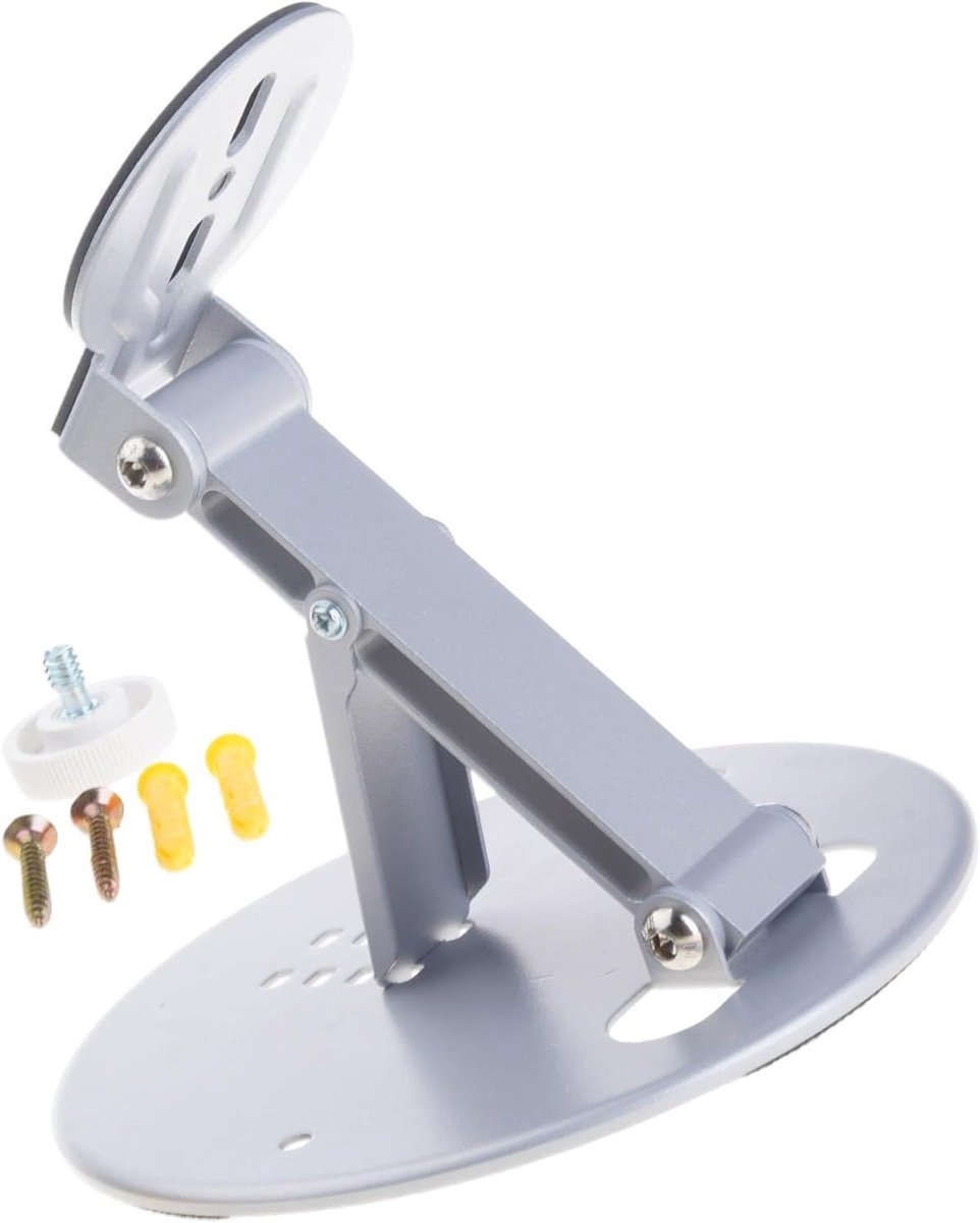 Projectorstandaard Metaal - Opvouwbare Beamerhouder - Thuisbioscoop Inrichten - 180 Graden Draaibaar - Opvouwbaar tot 2.6cm - Zilver