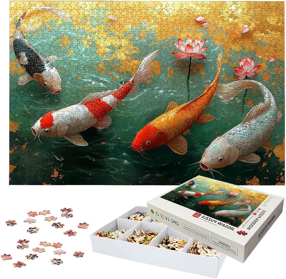 Grote Houten Puzzel - Legpuzzel Volwassenen - Ontspanning en Training - 6000 Stukjes - 180 x 106 cm - Meerkleurig
