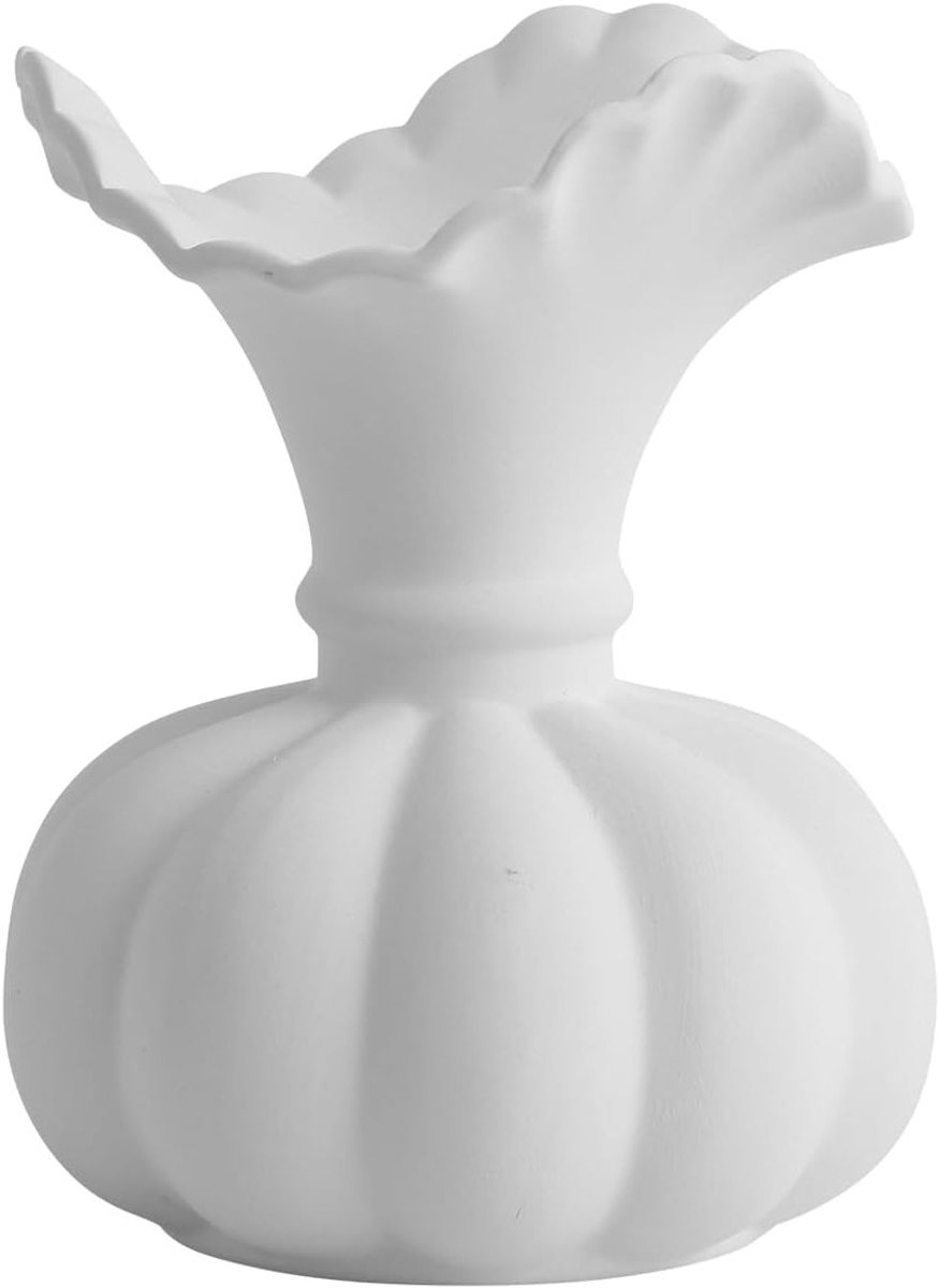 Minimalistische boho-bloemenvaas van keramiek voor pampasgras, grote decoratieve vaas voor huis en bruiloften
