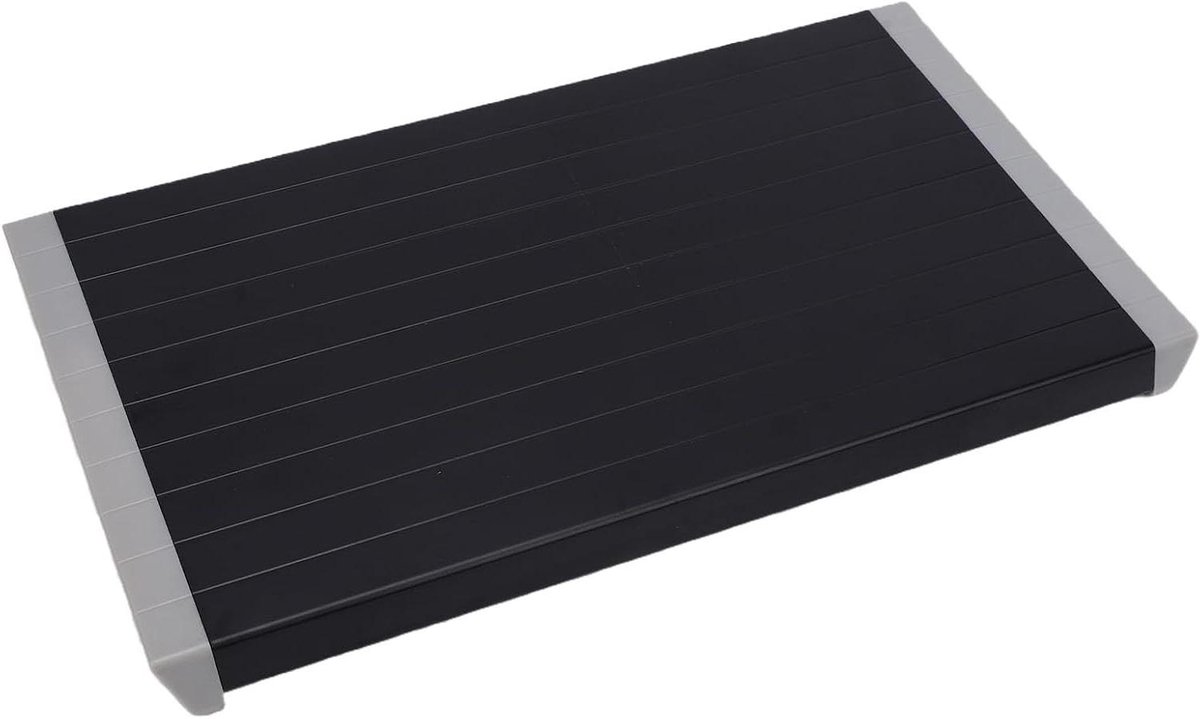 Ontdooiplaat voor Vlees - Snel Ontdooien - Voedselbereiding - Behoudt Natuurlijke Smaak - 36.5 x 22 cm - Zilver