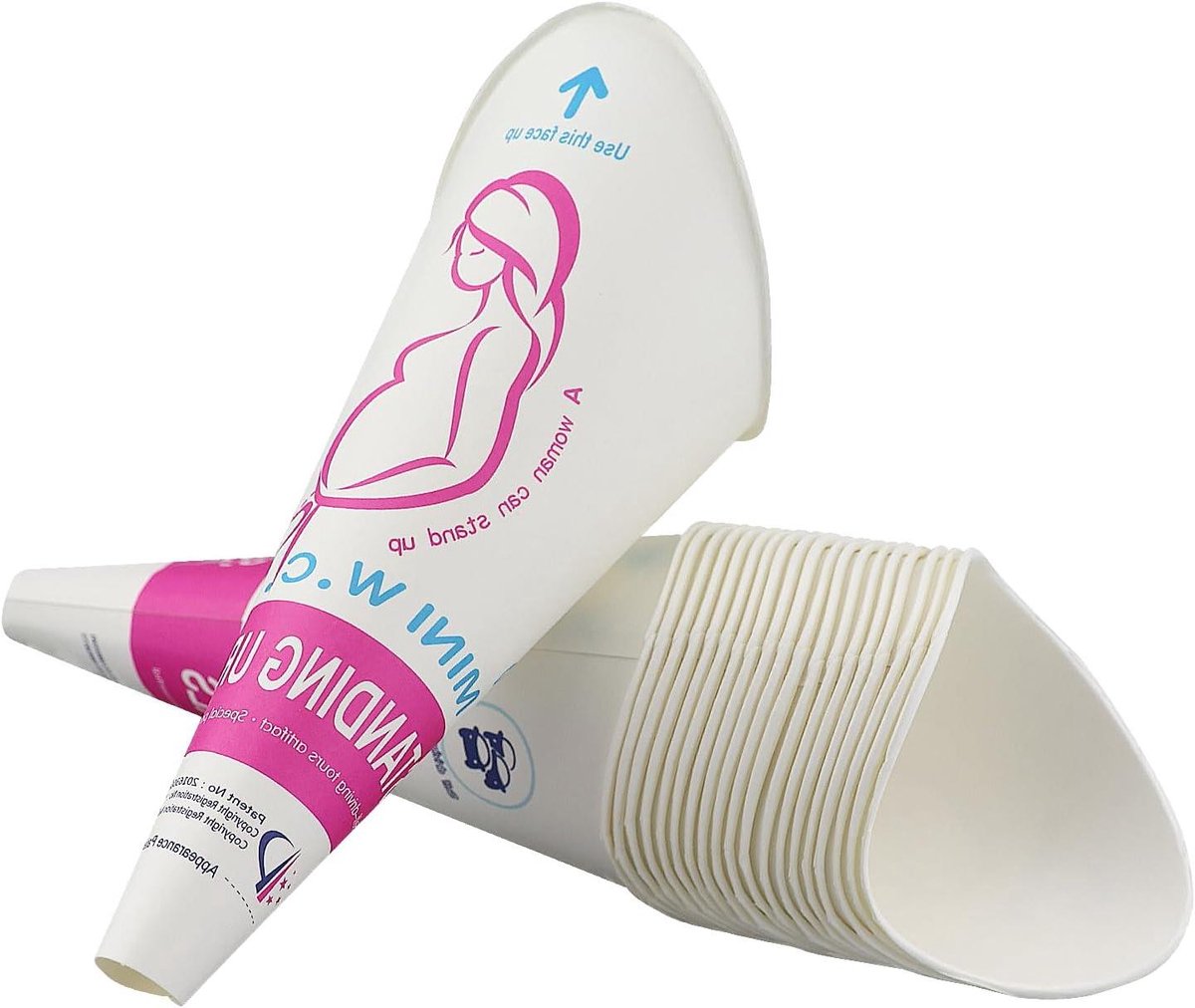Wegwerp Urinoir - Draagbaar Toilet - Buiten Urineren - Ergonomisch Ontwerp - 20 Stuks - Roze