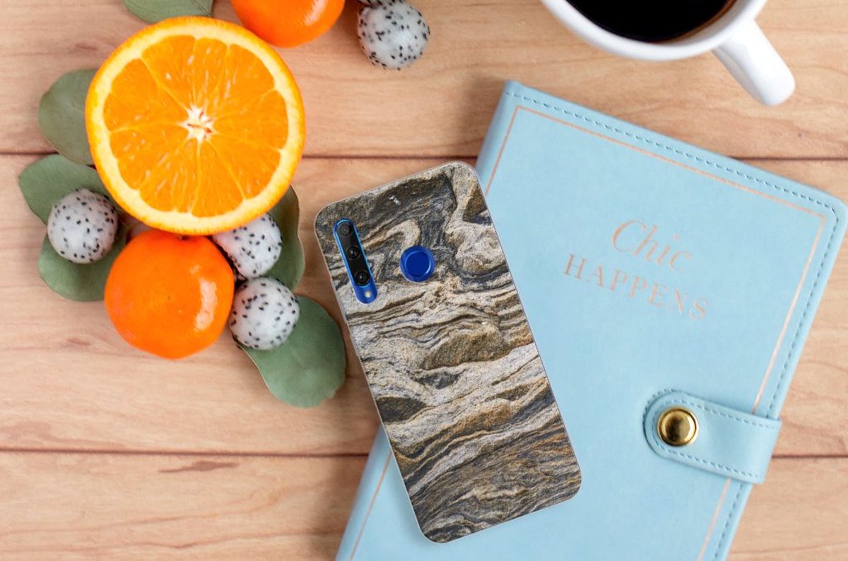Back Cover voor Honor 20 Lite TPU Siliconen Hoesje Steen