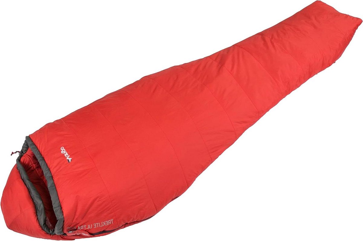 Lichtgewicht Slaapzak - Kampeerzak Trekking - Outdoor Overnachten - Dubbele Laag Isolatie - Maat 600 - Roodbruin