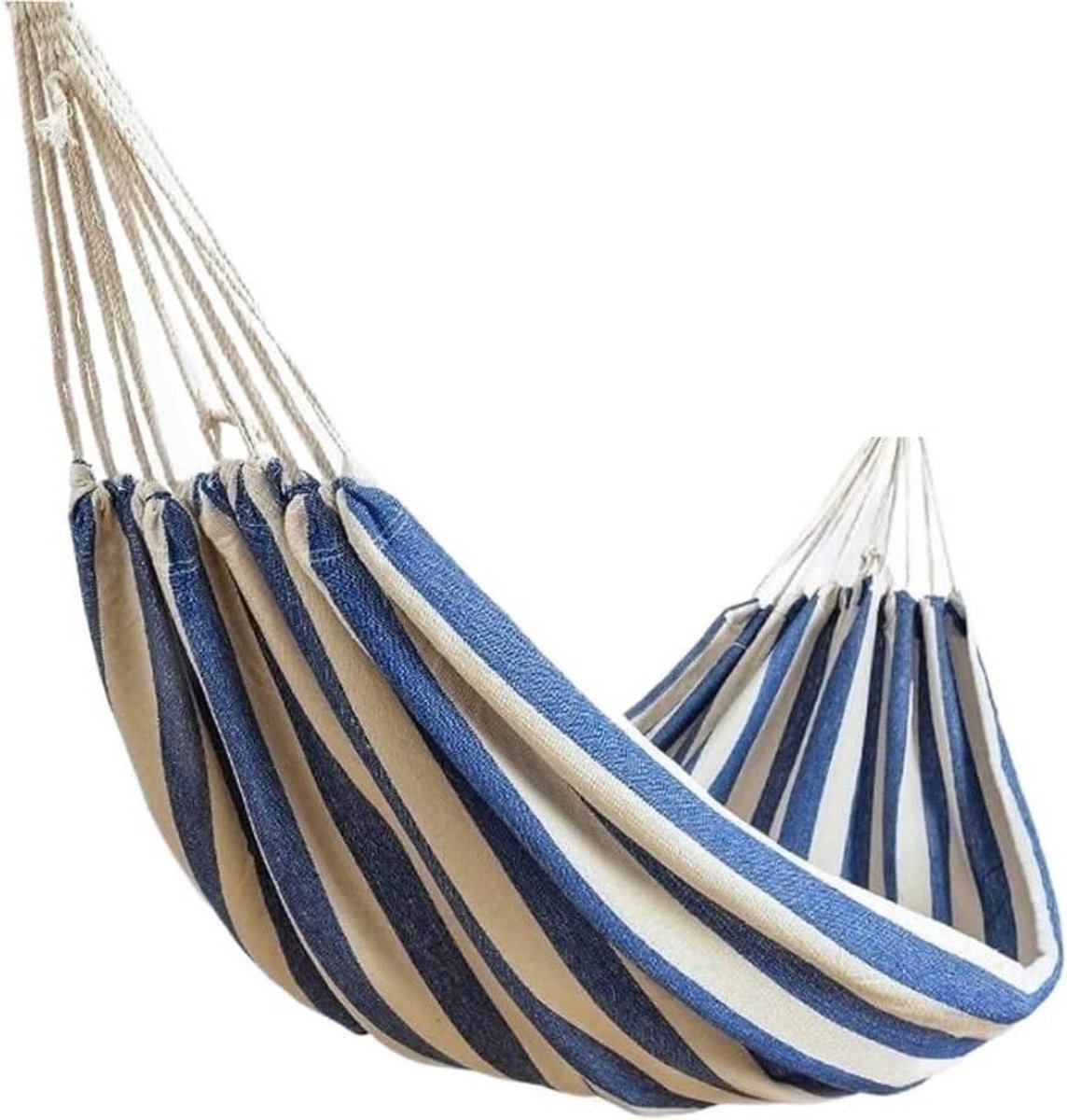 Recreatie Hangmat - Buiten Schommel - Ontspannen Buiten - Dik Canvas Materiaal - 200 kg Draaglast - Blauw