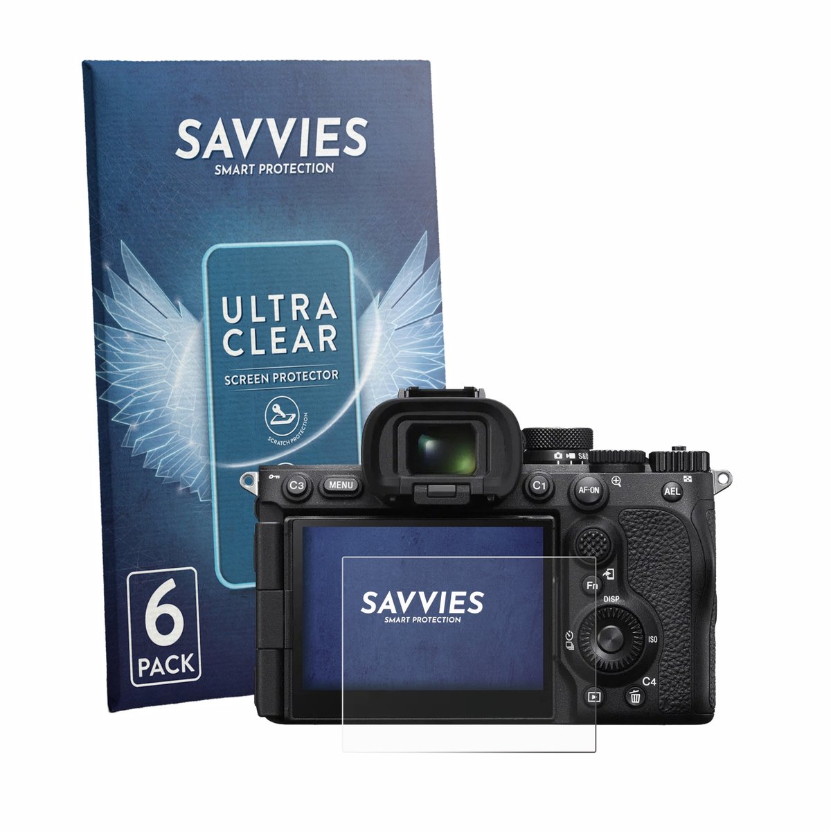 Savvies - Screenprotector voor Sony Alpha 7R VI - Folie Beschermfolie transparant 6 Stuks