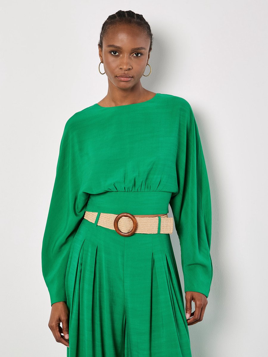 Crop-top met gespleten rug