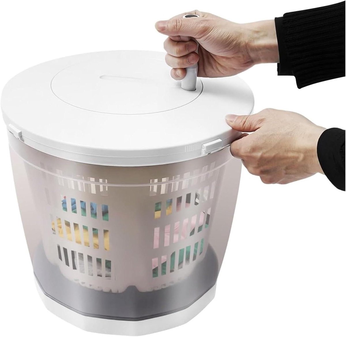 Handmatige Wasmachine Mini Wasmachine Compact Wassen Met Centrifuge 2 kg Capaciteit Grijs