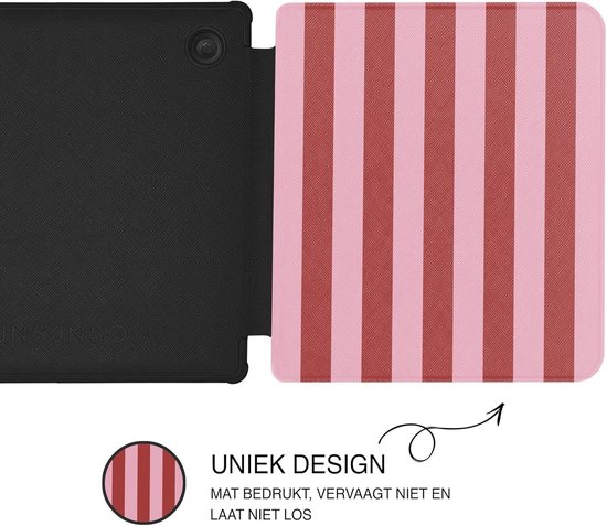 Kobo Libra Colour Hoes - E-reader Cover - Bescherming E-reader - Vegan Saffiano Leer - 7 Inch - Candy Floss van Kobo — afbeelding 3