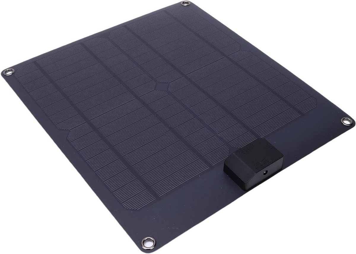 Zonnepaneel - Draagbare Lader - Accu Onderhoud - IP67 Waterdicht - 30W Vermogen - Zwart