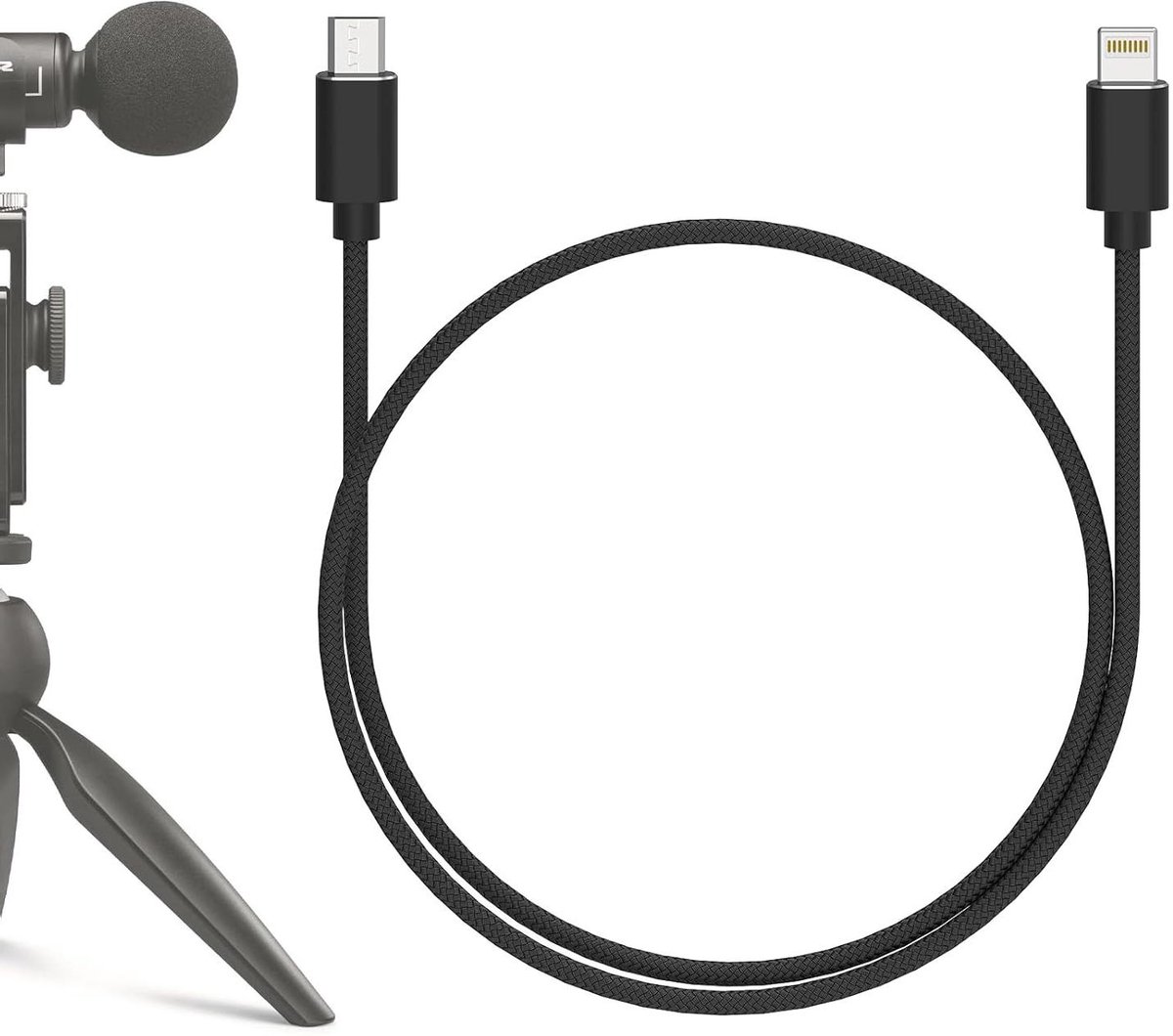 Microfoon Kabel - Audio Kabel - Opnemen Geluid - RFI EMI Bescherming - 100 cm - Zwart