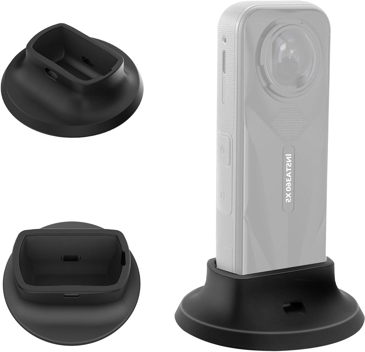 Camera Houder - Statief Basis - Stabiele Opnames - Antislip Siliconen - 8.9 x 8.4 cm - Zwart