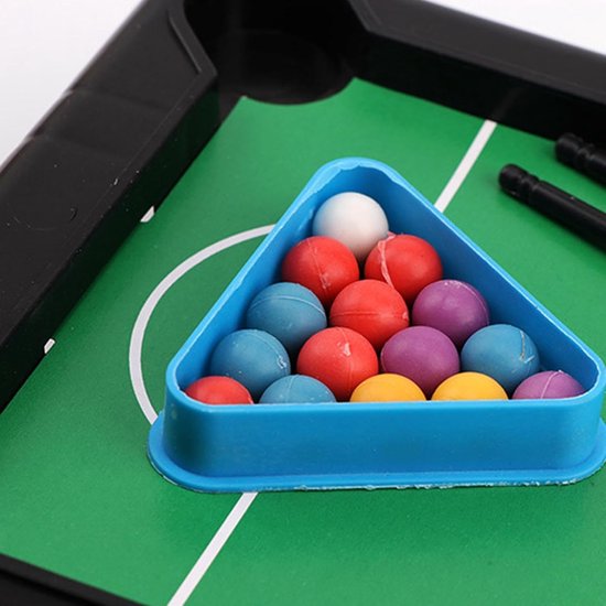Mini Biljartspel - Tafelbiljart Plezierset - Indoor Entertainment - Realistische Gameplay - 35.5 x 18.2 cm - Houtkleur van mini — afbeelding 4