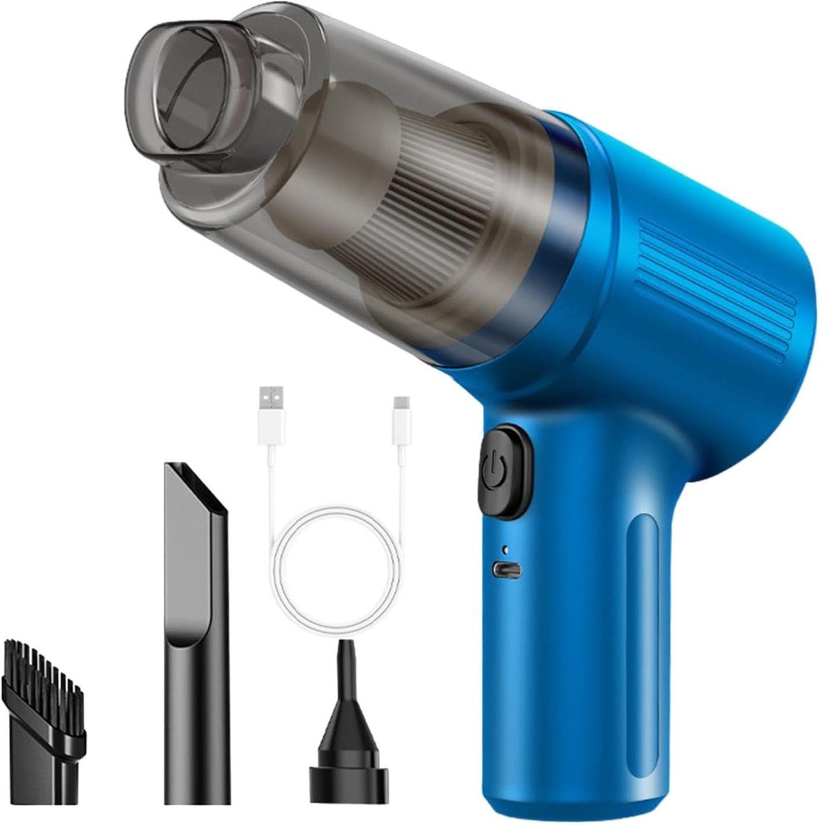 Draadloze Handstofzuiger - Auto Stofzuiger - Interieur Reinigen - Krachtige Zuigkracht - 6000 MPa - Blauw