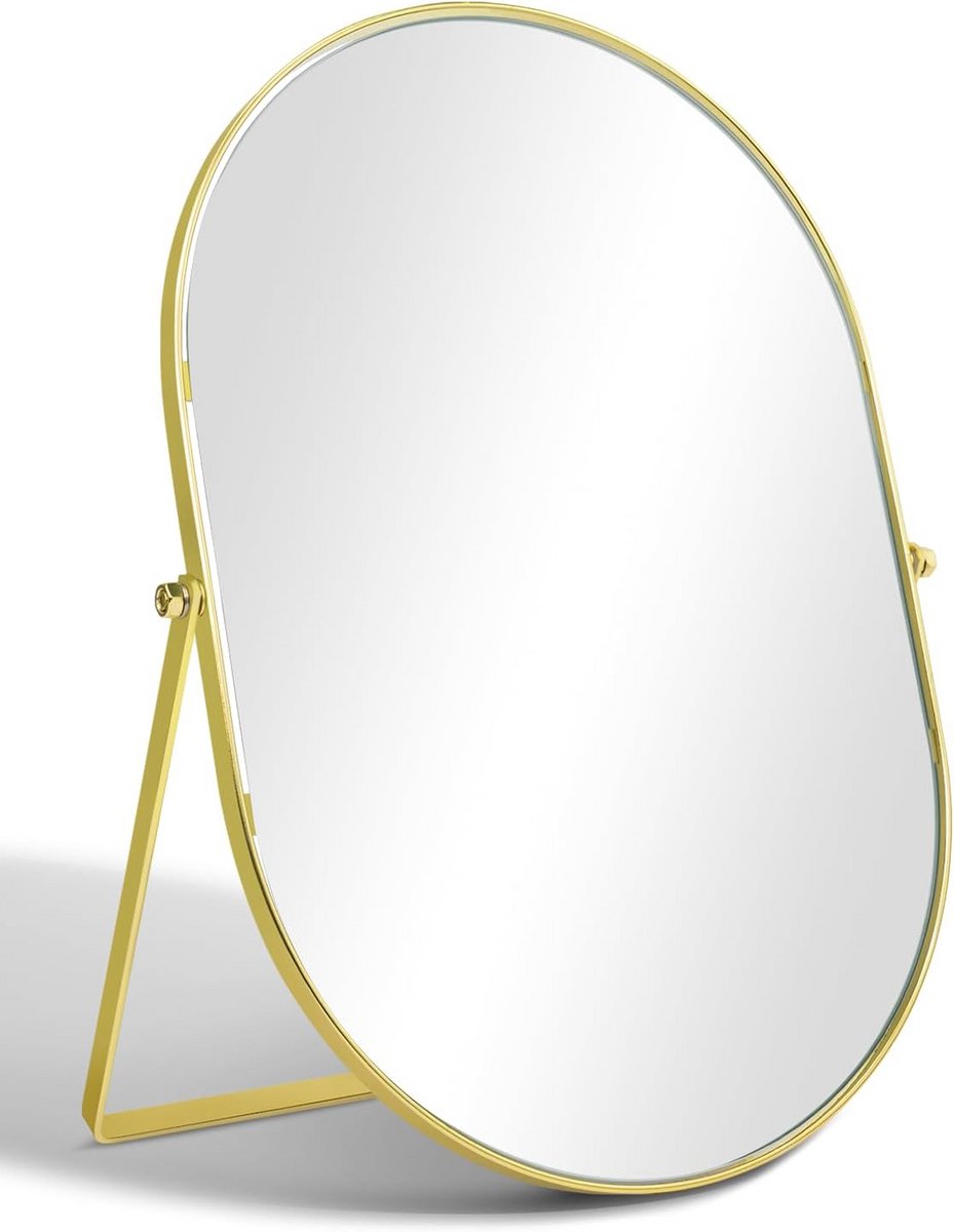 Ovale Tafelspiegel 30x20 cm op Standaard met Verstelbare Hoek