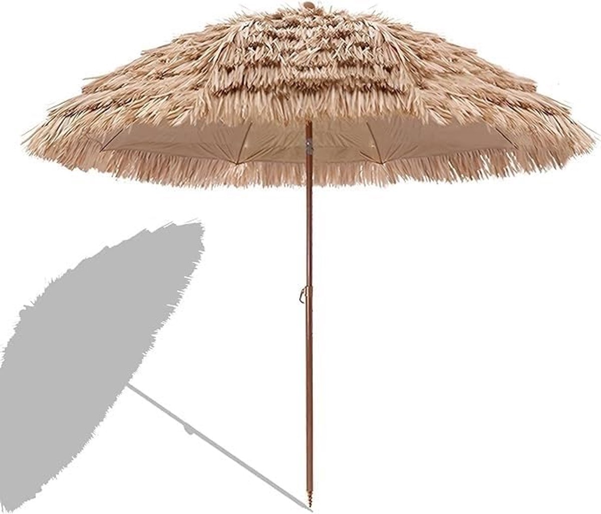 Rieten Parasol - Strandparasol Tuinparasol - Tropische Sfeer Creëren - UV-Bestendig Rieten Dak - Tot 240cm Breed - Natuurlijk Rieten