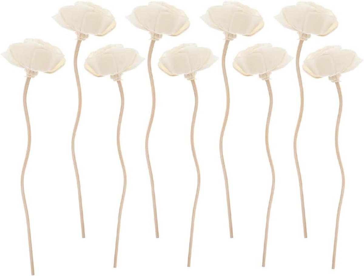 9-delige Riet Geur Sticks met Bloemen en Hout voor Diffuser, Perfect voor Woonkamer en Badkamer Decoratie