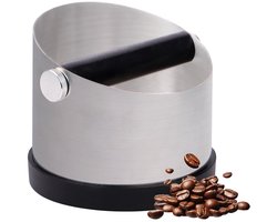 Afklopbak Koffiedik - Koffie Afslagbak - Barista Benodigdheden - Afneembare Rubberen Stang - 650 ml Capaciteit - Zilver