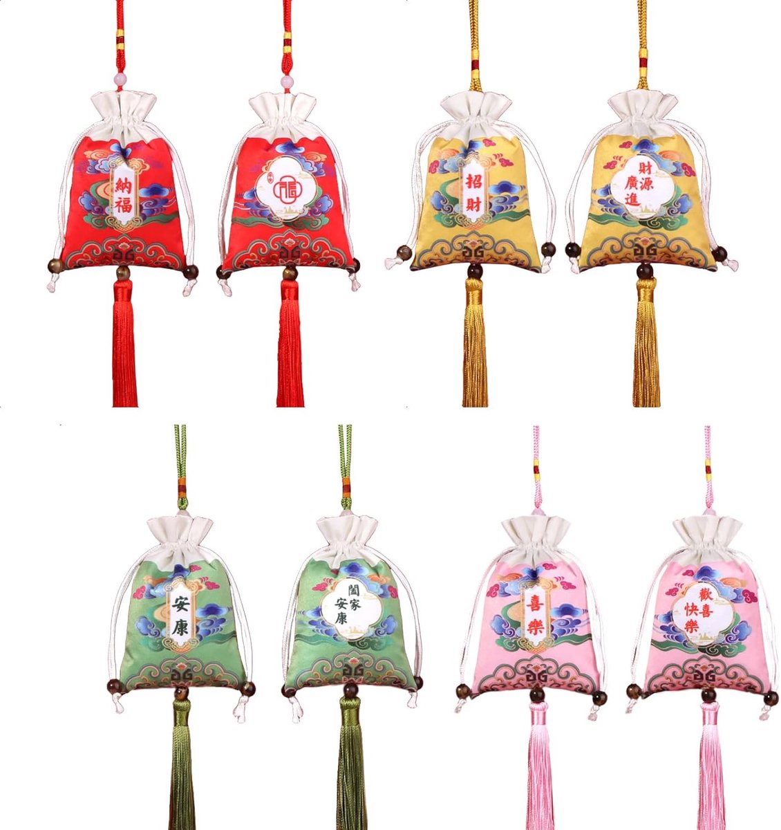 Japanse Geluksbrenger - Zegenzakjes - Decoratie - Brocade Materiaal - 12x8cm - Meerdere Kl