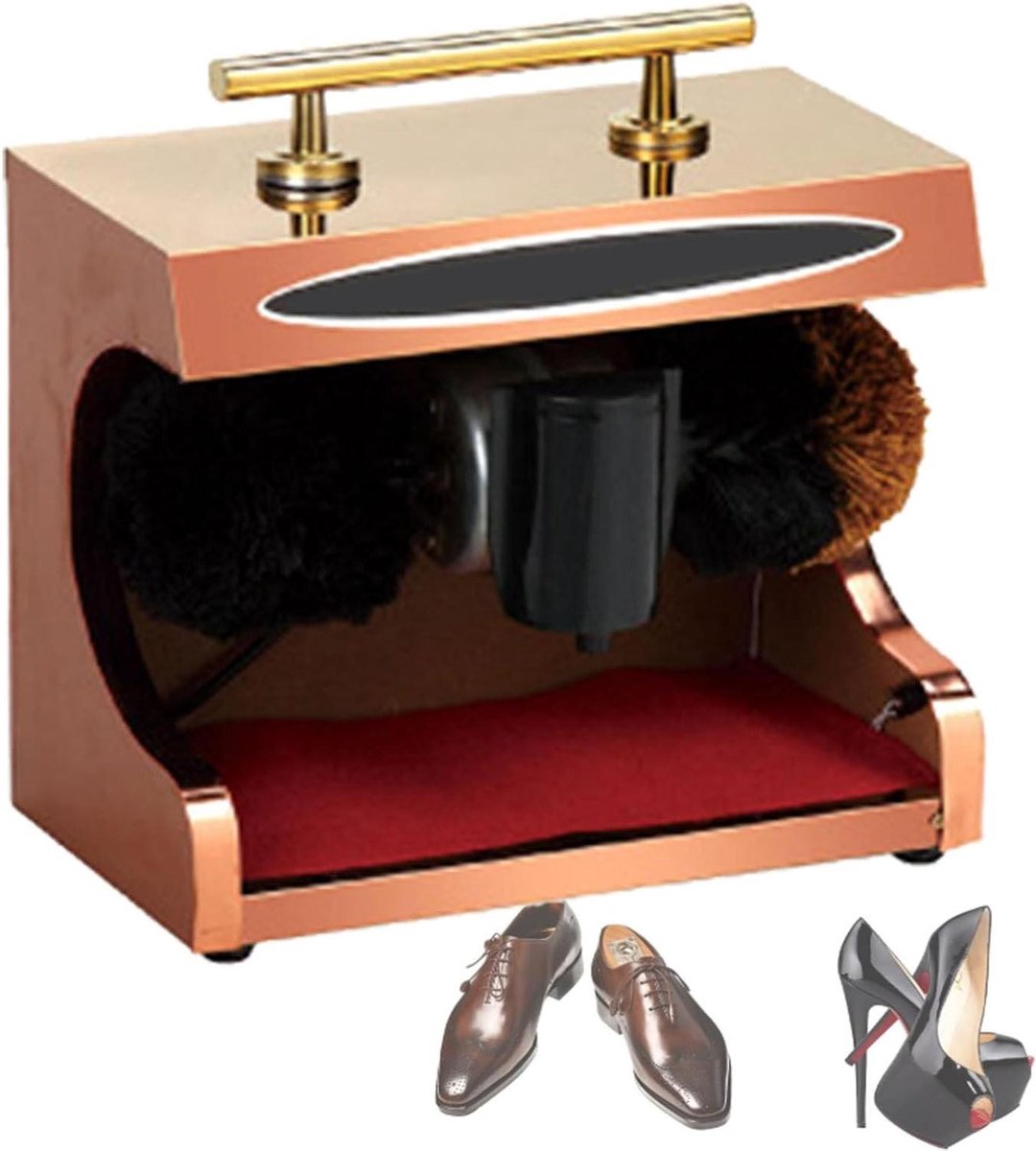 Elektrische Schoenpoetser - Automatische Poetsmachine - Schoenen Glanzend Houden - Automatische Inductie - 7 kg - Goud