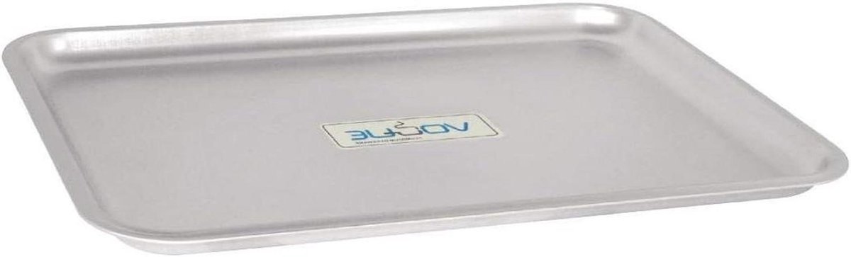Aluminium Bakplaat Ovenplaat Bakvorm Bakken en Braden Magnetron Geschikt 52 x 42 cm Zilver