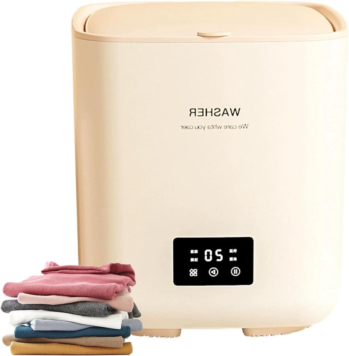 Mini Wasmachine Compact Apparaat Kleine Was Automatische Bediening 10 Liter Capaciteit Zwart