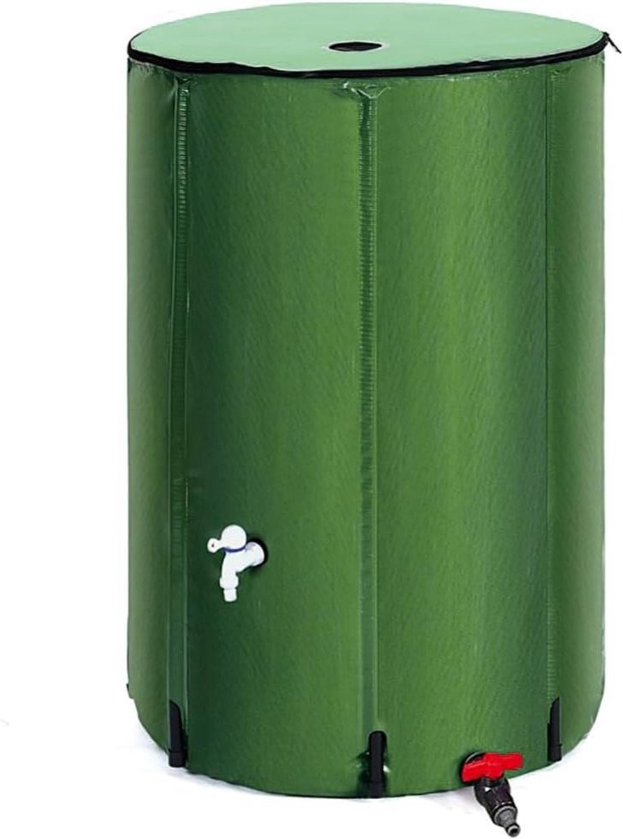 Regenton met reservoir - Wateropvangbak - Tuin besproeien - Duurzaam PVC materiaal - 500 Liter - Groen