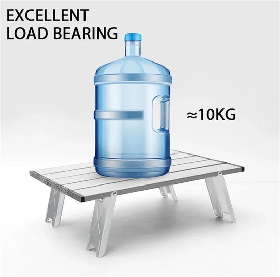 Opvouwbare kampeertafel voor buiten - Lichtgewicht geïntegreerde strandtafel van aluminiumlegering - Draagbare ultralichte mini-kampeertafel - Opvouwbare kooktafel - Geschikt voor tuinen, wandelen, kamperen - 39,5 x 28 x 12 cm van Merkloos — afbeelding 5