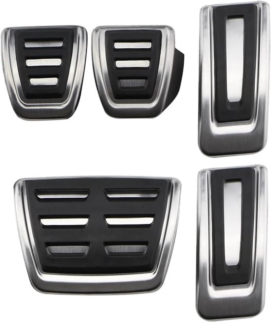 Pedaalhoezen Set - Auto Styling - Verbeter Rijervaring - Antislip Ontwerp - Roestvrij Staal - Zwart Zilver — afbeelding 4