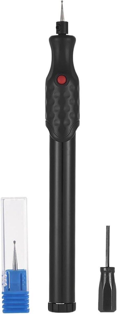 Elektrische graveerpen - Kleine graveermachine - Objecten personaliseren - 21000 RPM motor - 3/32 inch punt - Zwart