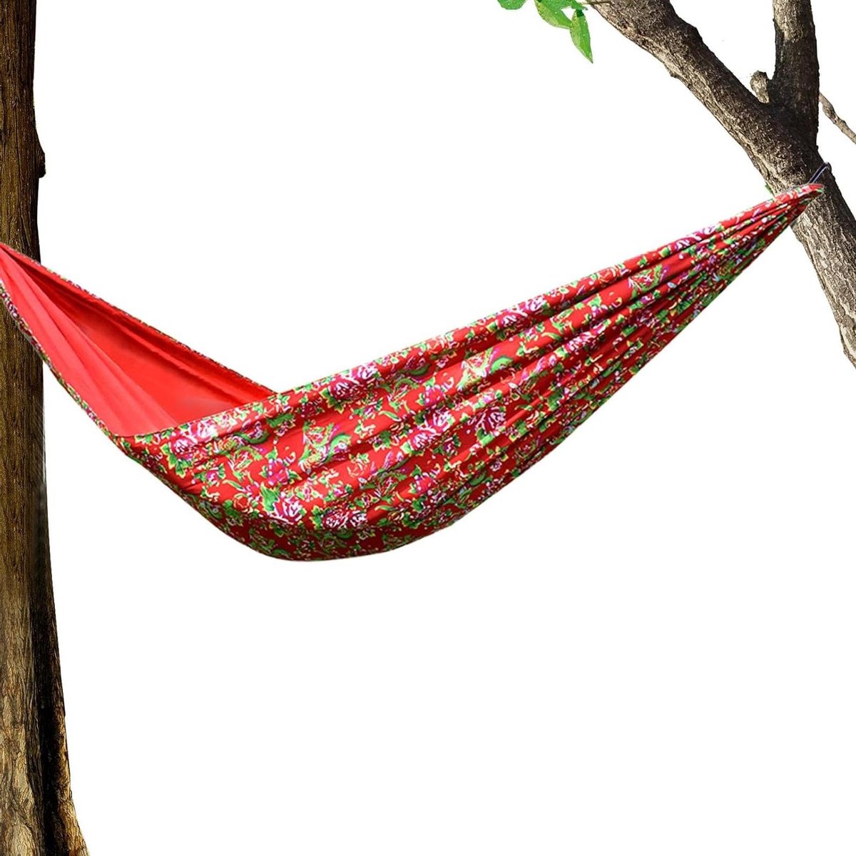 Reishangmat - Outdoor hangmat - Ontspannen buiten - Ruim en stevig - 270 x 140 cm - Rood
