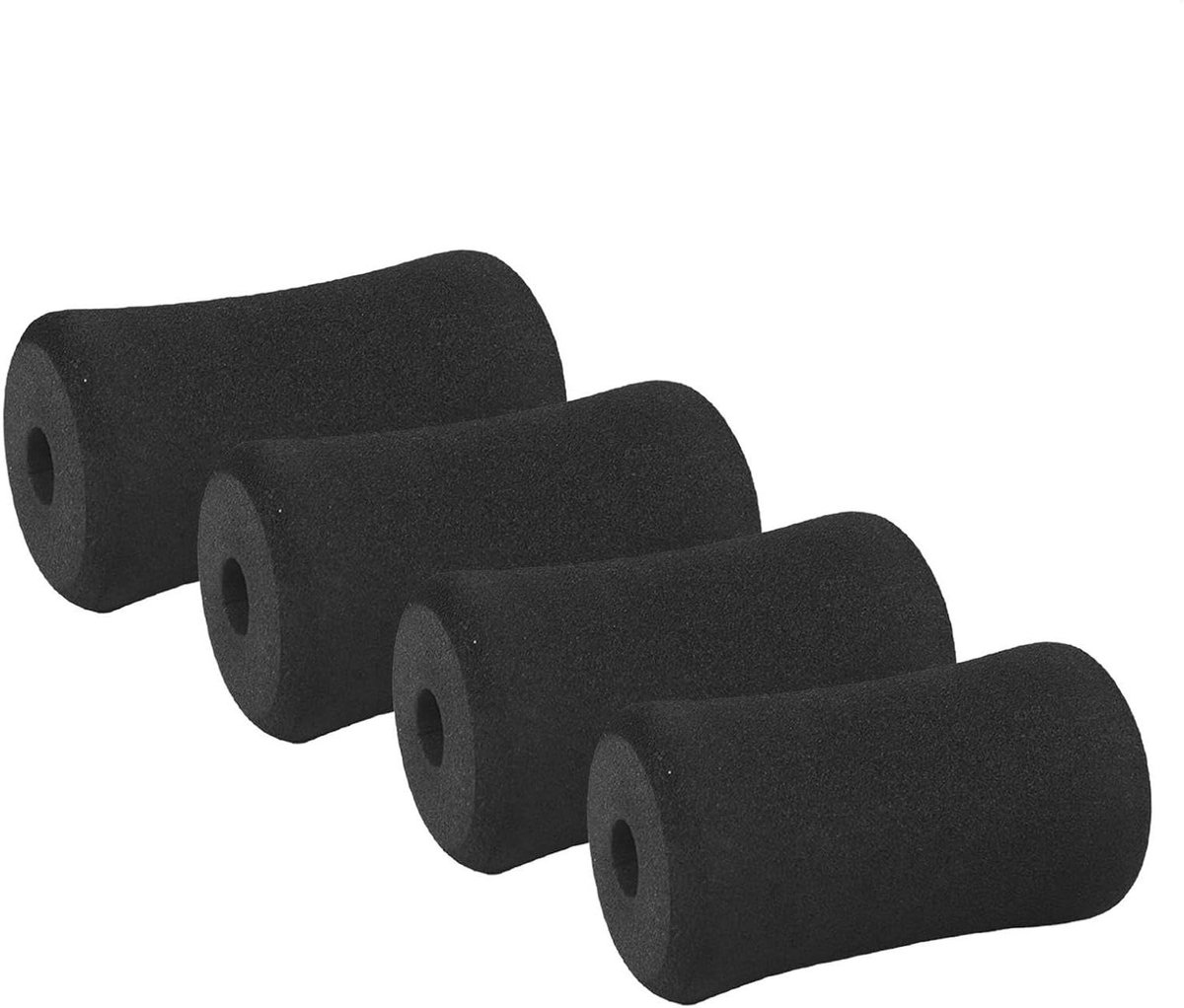 Foam Foot Pads - Buffer Tubes - Fitness Oefeningen - Zweetbestendig Materiaal - 4 stuks - Zwart