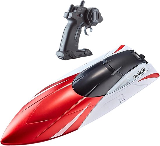 Afstandsbestuurbare Boot - RC Boot Speelgoed - Watersport Pret - Hoog Vermogen Motor - 29 x 22 x 8 cm — afbeelding 4