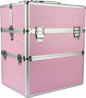 Nagelkoffer - Beauty Case XL - Roze Glitter - Exclusief bij ONS verkrijgbaar - veel opbergruimte en een prachtig model