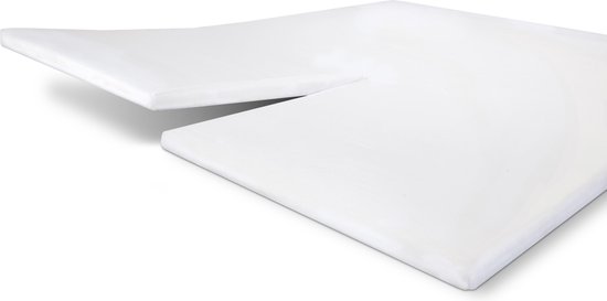 Byrklund Molton Bed Basics Multifit Split-Topper - Wit - 80% Katoen / 20% Polyester