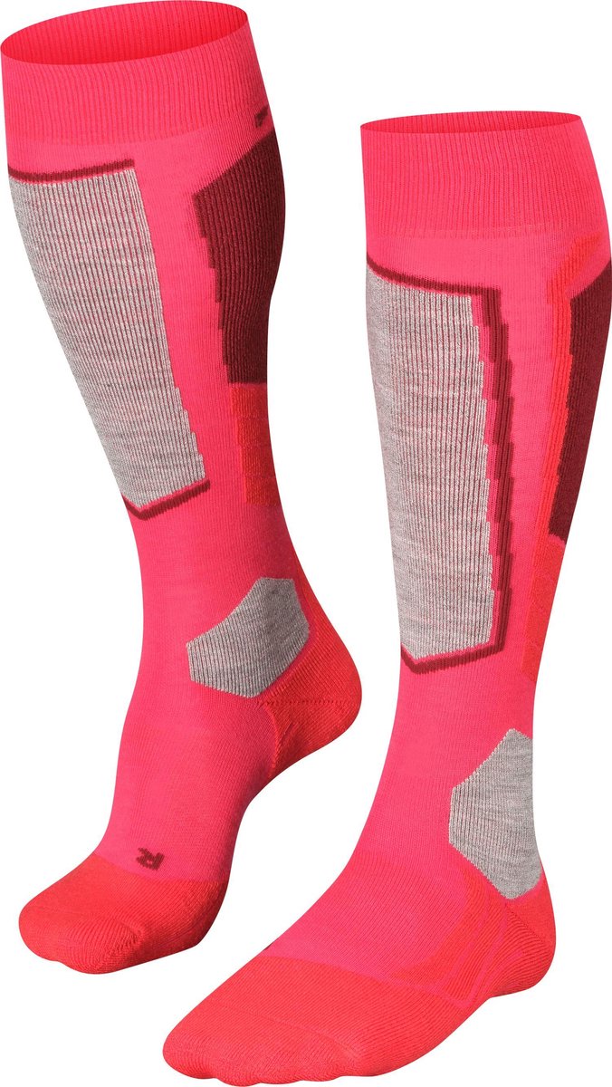 FALKE SK2 warm dik wol functioneel materiaal skisokken dames Rood