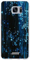 Samsung Galaxy S7 Edge Hoesje Transparant TPU Case - Bubbling Blues #ffffff