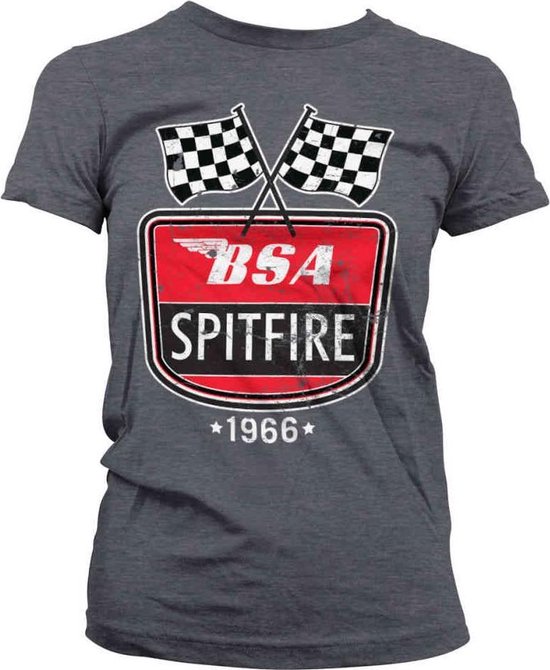 BSA Dames Tshirt -L- Spitfire 1966 Grijs