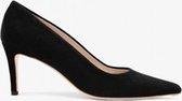 FERAGGIO Dames Zwart Suede Pump - Dames Hakken Schoenen - Comfortabele Hakken Memory Foam - Deep Black - 7.5 cm hak -  maat 39