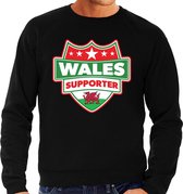 Wales supporter schild sweater zwart voor heren - Wales landen sweater / kleding - EK / WK / Olympische spelen outfit 2XL