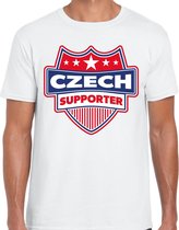 Czech supporter schild t-shirt wit voor heren - Tsjechie landen t-shirt / kleding - EK / WK / Olympische spelen outfit L