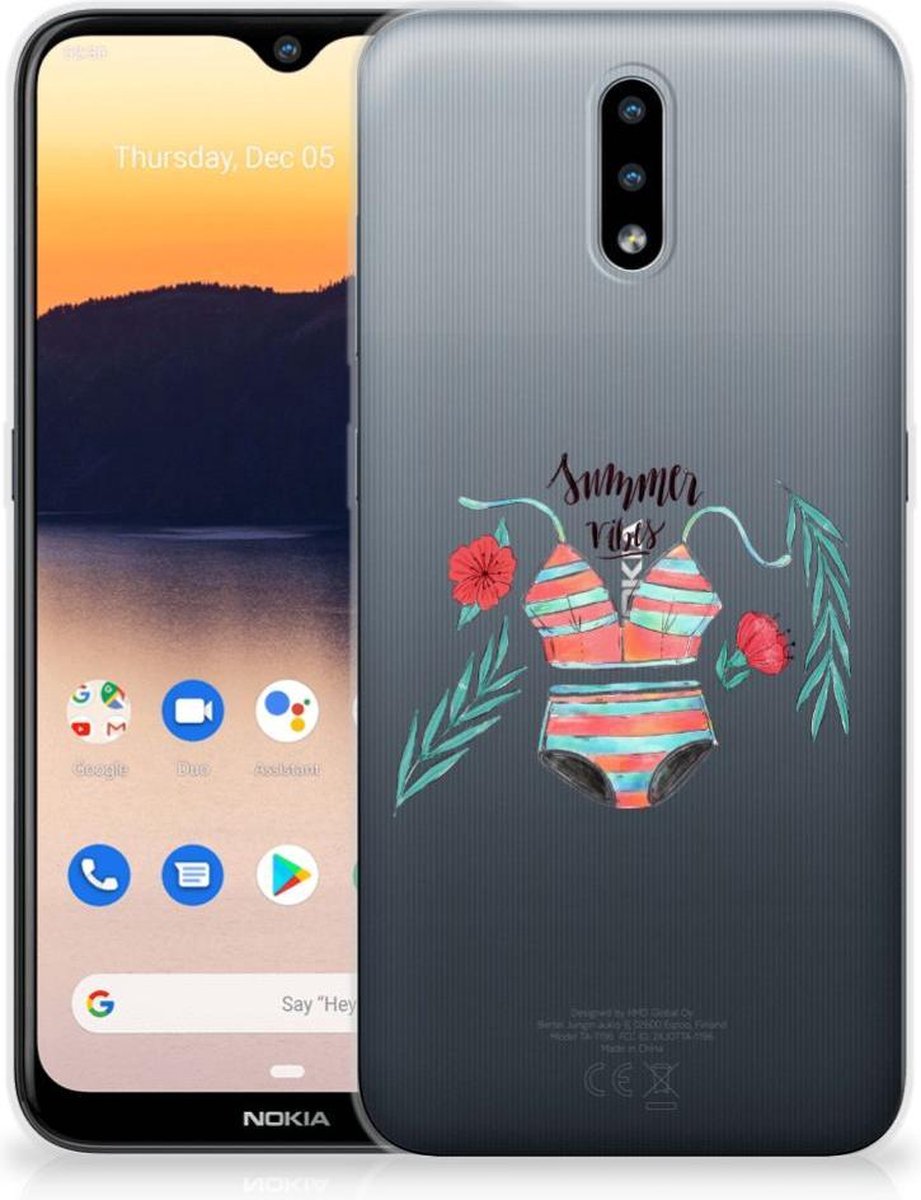 Back Cover voor Nokia 2.3 Telefoonhoesje met Naam Boho Summer
