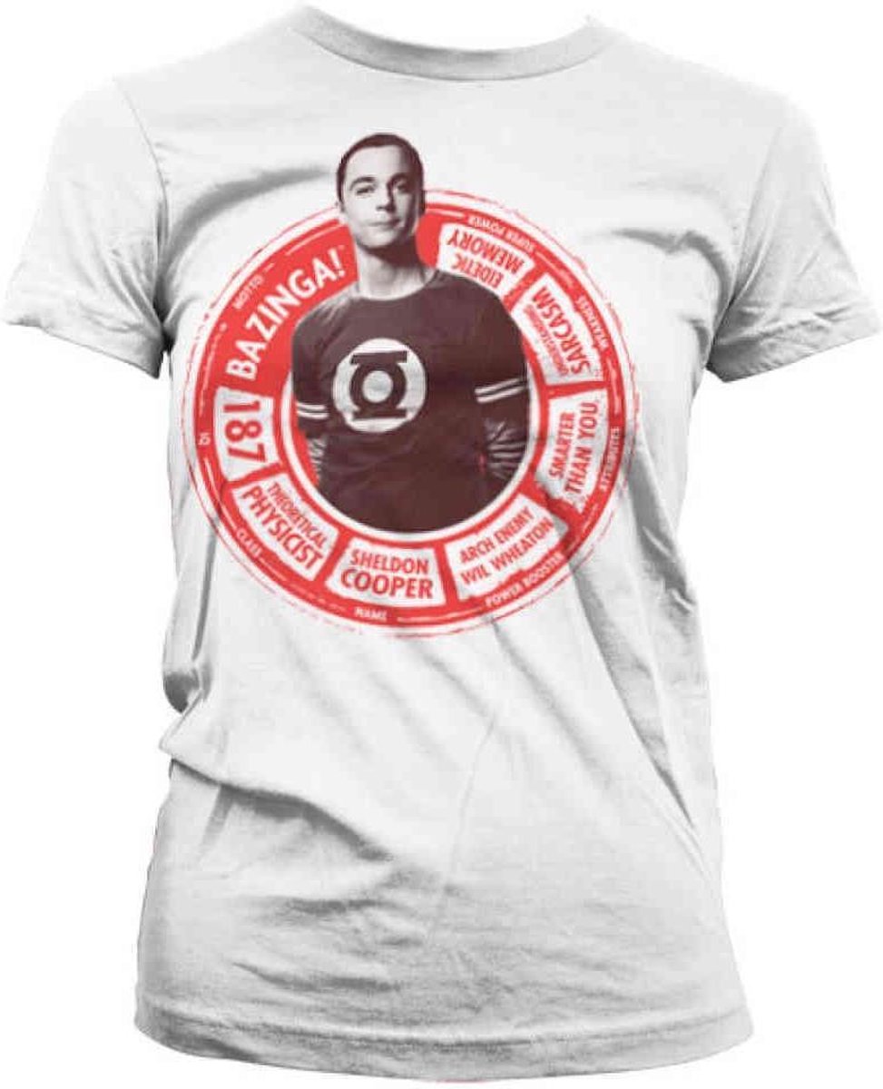 The Big Bang Theory Dames Tshirt -M- Sheldon Circle Wit