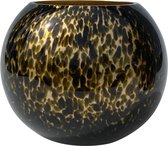 Cheetah Vaas - Panter Vaas - Goud - Glazen Vaas - 20,5cm x Ø25m
