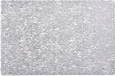 10x Rechthoekige gevlochten placemats glanzend zilver 30 x 45 cm - Zeller Tafeldecoratie - Borden onderleggers van kunststof