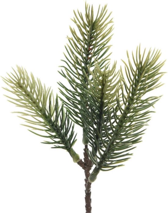 50 Stuks Kunst Dennentakken Groen - Realistische Nepdennentakken 34cm Voor Kerstkrans, Bruiloft En Winterdecoratie